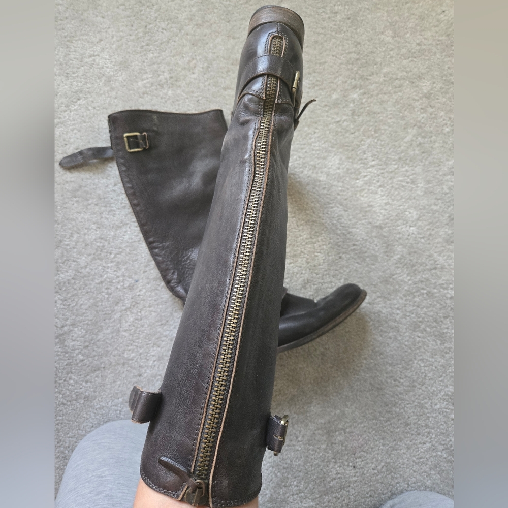 Italian Leather Tall Riding Boots size 40 - Picture 5 of 7